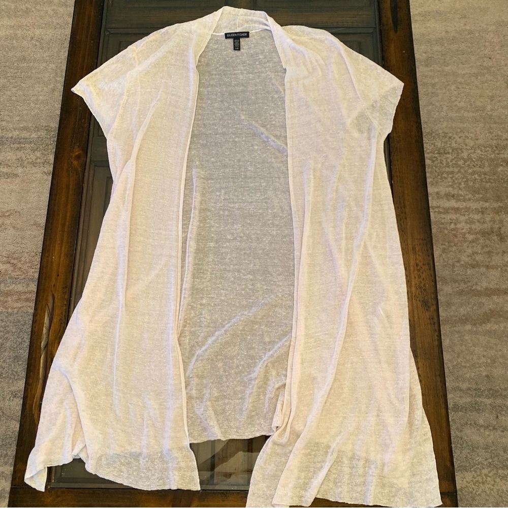 Eileen Fisher Hemp Blend Cream Off White Duster